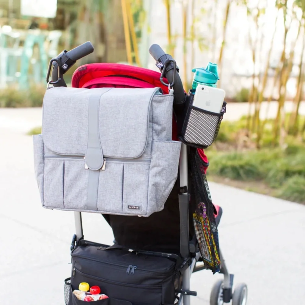 JJ COLE BACKPACK DIAPER BAG GRAY HEATHER